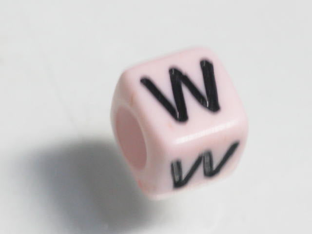 TOKO-BEADS P002-323 Alphabet (W) 6mm P002-323 アルファベット（W） 6mm Asian bead & African bead  Handmade,Lampeork,bead,asia,india,ethnic,parts,accessory,beads とんぼ玉,ビーズ,トンボ玉,アジア,インド,エスニック,手作り,パーツ,アクセサリー