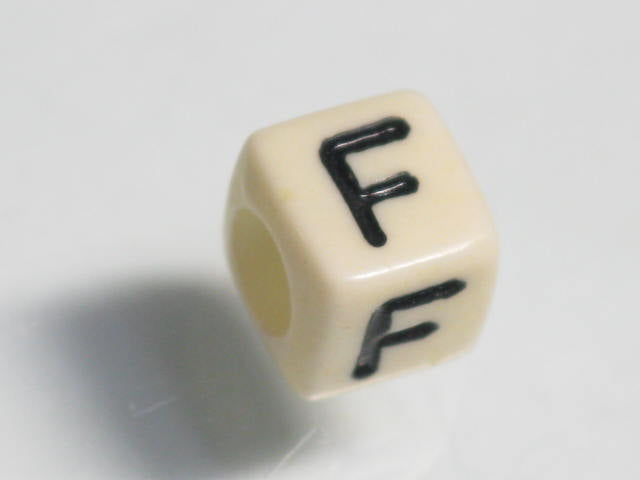 TOKO-BEADS P002-406 Alphabet (F) 6mm P002-406 アルファベット（F） 6mm Asian bead & African bead  Handmade,Lampeork,bead,asia,india,ethnic,parts,accessory,beads とんぼ玉,ビーズ,トンボ玉,アジア,インド,エスニック,手作り,パーツ,アクセサリー