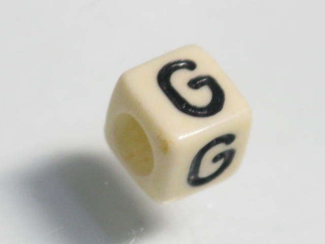 TOKO-BEADS P002-407 Alphabet (G) 6mm P002-407 アルファベット（G） 6mm Asian bead & African bead  Handmade,Lampeork,bead,asia,india,ethnic,parts,accessory,beads とんぼ玉,ビーズ,トンボ玉,アジア,インド,エスニック,手作り,パーツ,アクセサリー