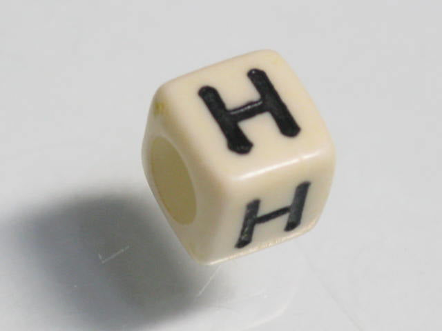 TOKO-BEADS P002-408 Alphabet (H) 6mm P002-408 アルファベット（H） 6mm Asian bead & African bead  Handmade,Lampeork,bead,asia,india,ethnic,parts,accessory,beads とんぼ玉,ビーズ,トンボ玉,アジア,インド,エスニック,手作り,パーツ,アクセサリー