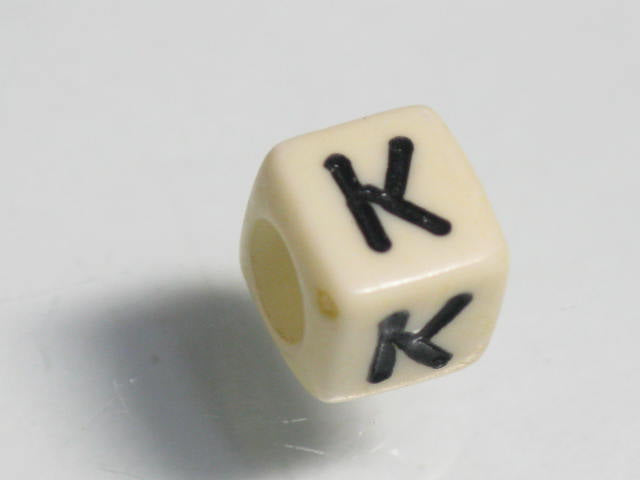 TOKO-BEADS P002-411 Alphabet (K) 6mm P002-411 アルファベット（K） 6mm Asian bead & African bead  Handmade,Lampeork,bead,asia,india,ethnic,parts,accessory,beads とんぼ玉,ビーズ,トンボ玉,アジア,インド,エスニック,手作り,パーツ,アクセサリー