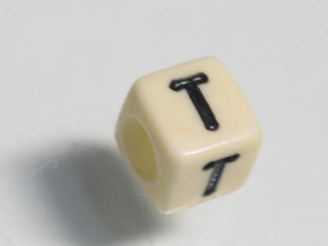 TOKO-BEADS P002-420 Alphabet (T) 6mm P002-420 アルファベット（T） 6mm Asian bead & African bead  Handmade,Lampeork,bead,asia,india,ethnic,parts,accessory,beads とんぼ玉,ビーズ,トンボ玉,アジア,インド,エスニック,手作り,パーツ,アクセサリー