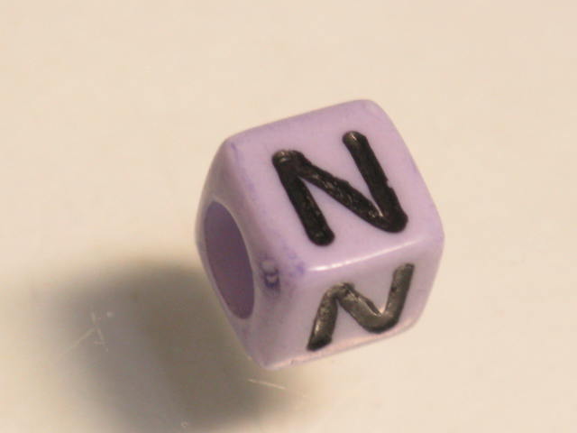TOKO-BEADS P002-514 Alphabet (N) 6mm P002-514 アルファベット（N） 6mm Asian bead & African bead  Handmade,Lampeork,bead,asia,india,ethnic,parts,accessory,beads とんぼ玉,ビーズ,トンボ玉,アジア,インド,エスニック,手作り,パーツ,アクセサリー