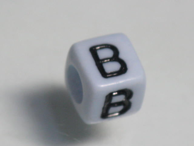TOKO-BEADS P002-602 Alphabet (B) 6mm P002-602 アルファベット（B） 6mm Asian bead & African bead  Handmade,Lampeork,bead,asia,india,ethnic,parts,accessory,beads とんぼ玉,ビーズ,トンボ玉,アジア,インド,エスニック,手作り,パーツ,アクセサリー