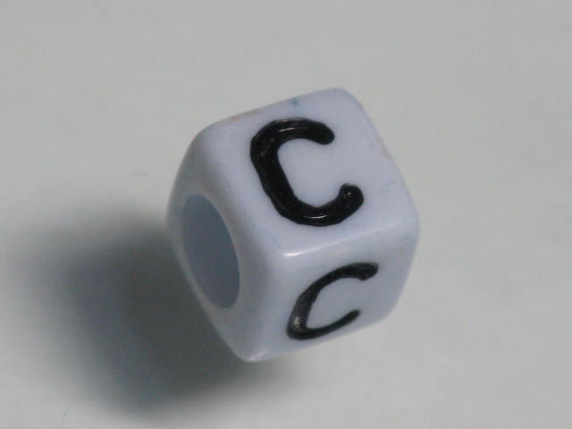 TOKO-BEADS P002-603 Alphabet (C) 6mm P002-603 アルファベット（C） 6mm Asian bead & African bead  Handmade,Lampeork,bead,asia,india,ethnic,parts,accessory,beads とんぼ玉,ビーズ,トンボ玉,アジア,インド,エスニック,手作り,パーツ,アクセサリー