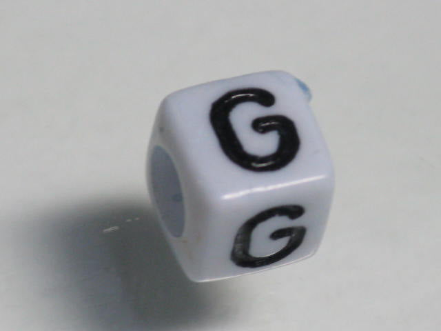TOKO-BEADS P002-607 Alphabet (G) 6mm P002-607 アルファベット（G） 6mm Asian bead & African bead  Handmade,Lampeork,bead,asia,india,ethnic,parts,accessory,beads とんぼ玉,ビーズ,トンボ玉,アジア,インド,エスニック,手作り,パーツ,アクセサリー