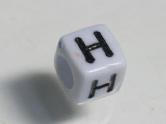 TOKO-BEADS P002-608 Alphabet (H) 6mm P002-608 アルファベット（H） 6mm Asian bead & African bead  Handmade,Lampeork,bead,asia,india,ethnic,parts,accessory,beads とんぼ玉,ビーズ,トンボ玉,アジア,インド,エスニック,手作り,パーツ,アクセサリー