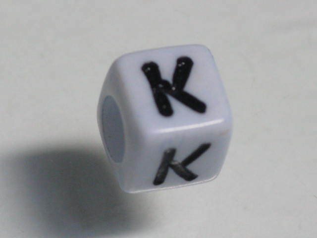 TOKO-BEADS P002-611 Alphabet (K) 6mm P002-611 アルファベット（K） 6mm Asian bead & African bead  Handmade,Lampeork,bead,asia,india,ethnic,parts,accessory,beads とんぼ玉,ビーズ,トンボ玉,アジア,インド,エスニック,手作り,パーツ,アクセサリー