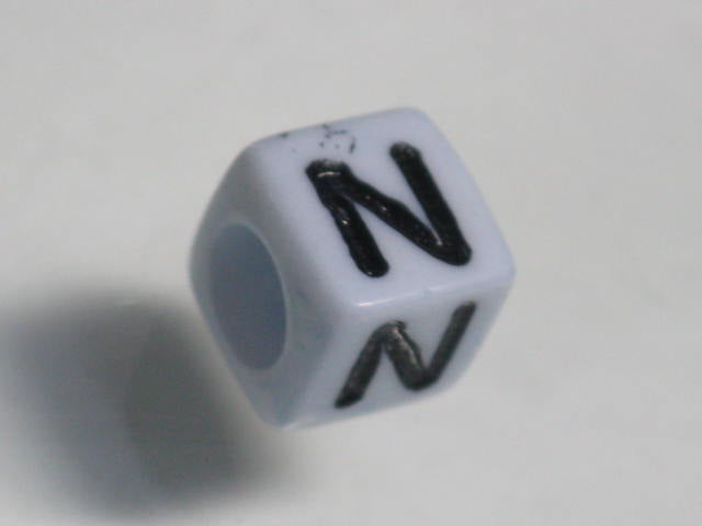 TOKO-BEADS P002-614 Alphabet (N) 6mm P002-614 アルファベット（N） 6mm Asian bead & African bead  Handmade,Lampeork,bead,asia,india,ethnic,parts,accessory,beads とんぼ玉,ビーズ,トンボ玉,アジア,インド,エスニック,手作り,パーツ,アクセサリー