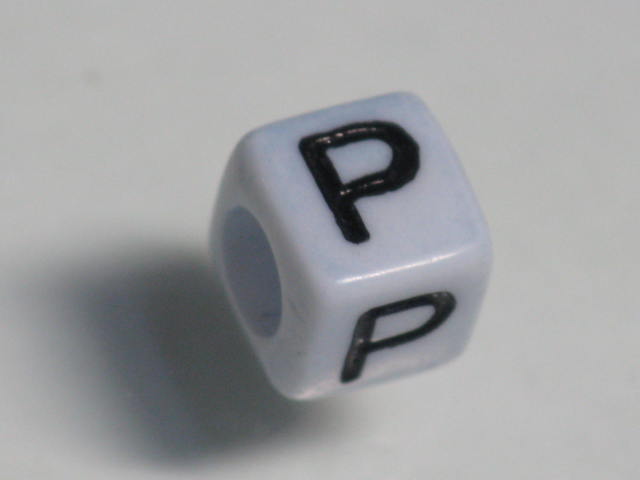 TOKO-BEADS P002-616 Alphabet (P) 6mm P002-616 アルファベット（P） 6mm Asian bead & African bead  Handmade,Lampeork,bead,asia,india,ethnic,parts,accessory,beads とんぼ玉,ビーズ,トンボ玉,アジア,インド,エスニック,手作り,パーツ,アクセサリー