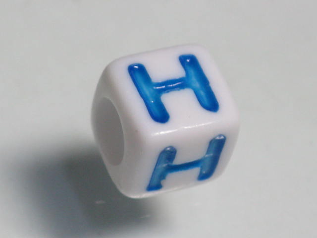 TOKO-BEADS P006-208 Alphabet (H) 7mm P006-208 アルファベット（H） 7mm Asian bead & African bead  Handmade,Lampeork,bead,asia,india,ethnic,parts,accessory,beads とんぼ玉,ビーズ,トンボ玉,アジア,インド,エスニック,手作り,パーツ,アクセサリー