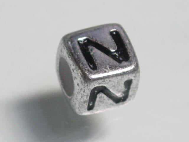 TOKO-BEADS P007-114 Alphabet (N) 7mm P007-114 アルファベット（N） 7mm Asian bead & African bead  Handmade,Lampeork,bead,asia,india,ethnic,parts,accessory,beads とんぼ玉,ビーズ,トンボ玉,アジア,インド,エスニック,手作り,パーツ,アクセサリー