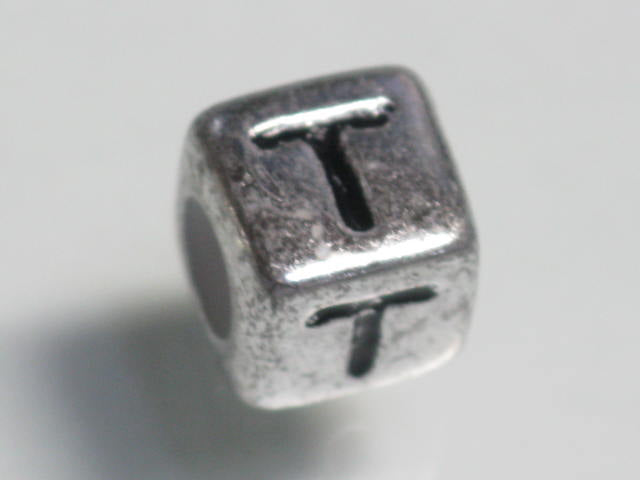 TOKO-BEADS P007-120 Alphabet (T) 7mm P007-120 アルファベット（T） 7mm Asian bead & African bead  Handmade,Lampeork,bead,asia,india,ethnic,parts,accessory,beads とんぼ玉,ビーズ,トンボ玉,アジア,インド,エスニック,手作り,パーツ,アクセサリー