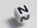 TOKO-BEADS P007-214 Alphabet (N) 7mm P007-214 アルファベット（N） 7mm Asian bead & African bead  Handmade,Lampeork,bead,asia,india,ethnic,parts,accessory,beads とんぼ玉,ビーズ,トンボ玉,アジア,インド,エスニック,手作り,パーツ,アクセサリー