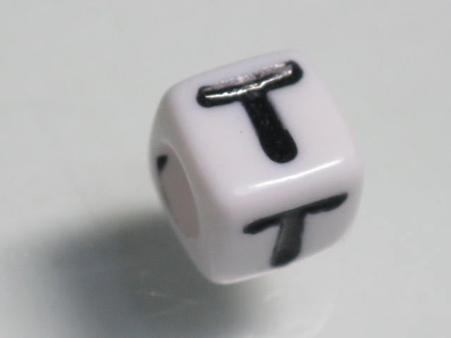 TOKO-BEADS P007-220 Alphabet (T) 7mm P007-220 アルファベット（T） 7mm Asian bead & African bead  Handmade,Lampeork,bead,asia,india,ethnic,parts,accessory,beads とんぼ玉,ビーズ,トンボ玉,アジア,インド,エスニック,手作り,パーツ,アクセサリー