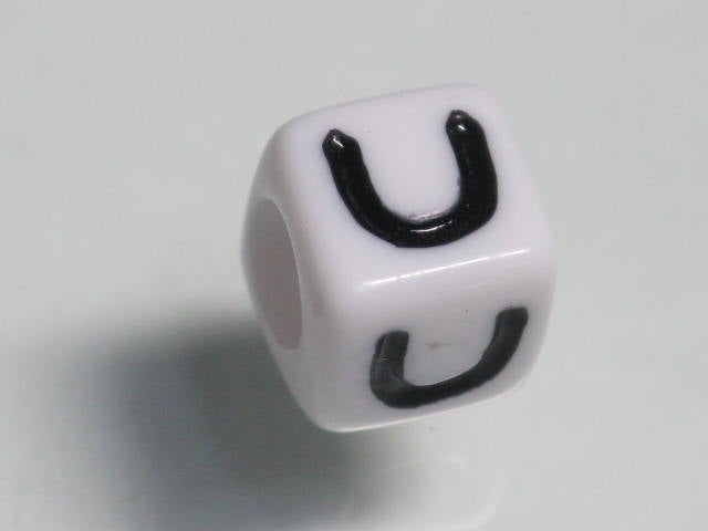 TOKO-BEADS P007-221 Alphabet (U) 7mm P007-221 アルファベット（U） 7mm Asian bead & African bead  Handmade,Lampeork,bead,asia,india,ethnic,parts,accessory,beads とんぼ玉,ビーズ,トンボ玉,アジア,インド,エスニック,手作り,パーツ,アクセサリー