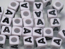 TOKO-BEADS P007-201P Alphabet (30g) (A) 7mm P007-201P アルファベット30g約120個（A） 7mm Asian bead & African bead  Handmade,Lampeork,bead,asia,india,ethnic,parts,accessory,beads とんぼ玉,ビーズ,トンボ玉,アジア,インド,エスニック,手作り,パーツ,アクセサリー