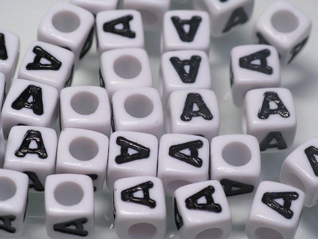 TOKO-BEADS P007-201P Alphabet (30g) (A) 7mm P007-201P アルファベット30g約120個（A） 7mm Asian bead & African bead  Handmade,Lampeork,bead,asia,india,ethnic,parts,accessory,beads とんぼ玉,ビーズ,トンボ玉,アジア,インド,エスニック,手作り,パーツ,アクセサリー