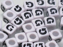 TOKO-BEADS P007-207P Alphabet (30g) (G) 7mm P007-207P アルファベット30g約120個（G） 7mm Asian bead & African bead  Handmade,Lampeork,bead,asia,india,ethnic,parts,accessory,beads とんぼ玉,ビーズ,トンボ玉,アジア,インド,エスニック,手作り,パーツ,アクセサリー