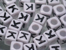TOKO-BEADS P007-211P Alphabet (30g) (K) 7mm P007-211P アルファベット30g約120個（K） 7mm Asian bead & African bead  Handmade,Lampeork,bead,asia,india,ethnic,parts,accessory,beads とんぼ玉,ビーズ,トンボ玉,アジア,インド,エスニック,手作り,パーツ,アクセサリー
