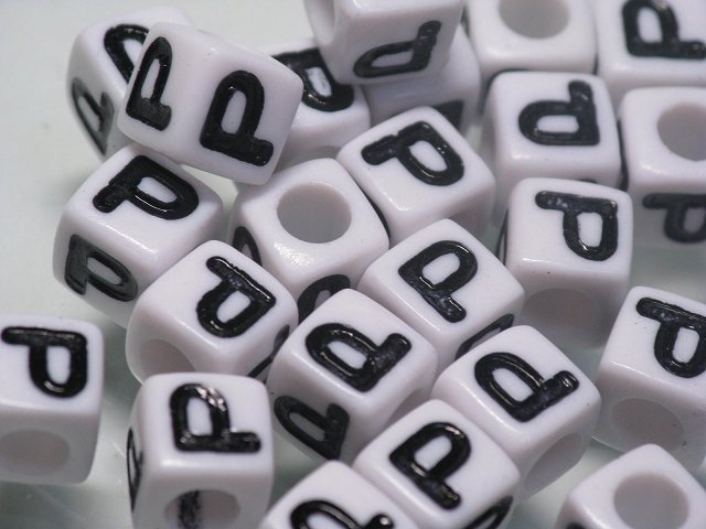 TOKO-BEADS P007-216P Alphabet (30g) (P) 7mm P007-216P アルファベット30g約120個（P） 7mm Asian bead & African bead  Handmade,Lampeork,bead,asia,india,ethnic,parts,accessory,beads とんぼ玉,ビーズ,トンボ玉,アジア,インド,エスニック,手作り,パーツ,アクセサリー