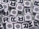 TOKO-BEADS P007-218P Alphabet (30g) (R) 7mm P007-218P アルファベット30g約120個（R） 7mm Asian bead & African bead  Handmade,Lampeork,bead,asia,india,ethnic,parts,accessory,beads とんぼ玉,ビーズ,トンボ玉,アジア,インド,エスニック,手作り,パーツ,アクセサリー