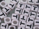 TOKO-BEADS P007-220P Alphabet (30g) (T) 7mm P007-220P アルファベット30g約120個（T） 7mm Asian bead & African bead  Handmade,Lampeork,bead,asia,india,ethnic,parts,accessory,beads とんぼ玉,ビーズ,トンボ玉,アジア,インド,エスニック,手作り,パーツ,アクセサリー