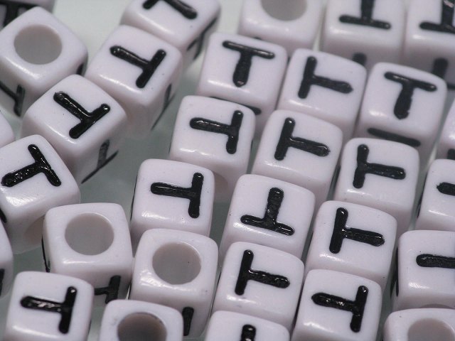 TOKO-BEADS P007-220P Alphabet (30g) (T) 7mm P007-220P アルファベット30g約120個（T） 7mm Asian bead & African bead  Handmade,Lampeork,bead,asia,india,ethnic,parts,accessory,beads とんぼ玉,ビーズ,トンボ玉,アジア,インド,エスニック,手作り,パーツ,アクセサリー
