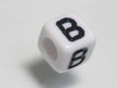 TOKO-BEADS P101-02 Alphabet (B) 6mm P101-02 アルファベット（B） 6mm Asian bead & African bead  Handmade,Lampeork,bead,asia,india,ethnic,parts,accessory,beads とんぼ玉,ビーズ,トンボ玉,アジア,インド,エスニック,手作り,パーツ,アクセサリー
