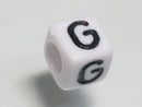 TOKO-BEADS P101-07 Alphabet (G) 6mm P101-07 アルファベット（G） 6mm Asian bead & African bead  Handmade,Lampeork,bead,asia,india,ethnic,parts,accessory,beads とんぼ玉,ビーズ,トンボ玉,アジア,インド,エスニック,手作り,パーツ,アクセサリー