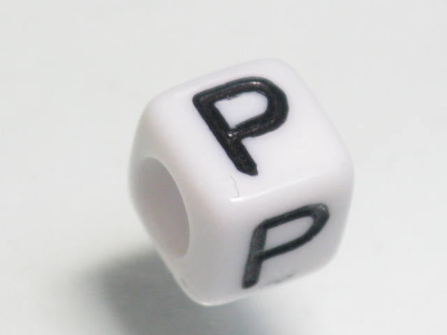 TOKO-BEADS P101-16 Alphabet (P) 6mm P101-16 アルファベット（P） 6mm Asian bead & African bead  Handmade,Lampeork,bead,asia,india,ethnic,parts,accessory,beads とんぼ玉,ビーズ,トンボ玉,アジア,インド,エスニック,手作り,パーツ,アクセサリー
