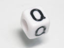 TOKO-BEADS P101-17 Alphabet (Q) 6mm P101-17 アルファベット（Q） 6mm Asian bead & African bead  Handmade,Lampeork,bead,asia,india,ethnic,parts,accessory,beads とんぼ玉,ビーズ,トンボ玉,アジア,インド,エスニック,手作り,パーツ,アクセサリー