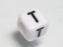 TOKO-BEADS P101-20 Alphabet (T) 6mm P101-20 アルファベット（T） 6mm Asian bead & African bead  Handmade,Lampeork,bead,asia,india,ethnic,parts,accessory,beads とんぼ玉,ビーズ,トンボ玉,アジア,インド,エスニック,手作り,パーツ,アクセサリー