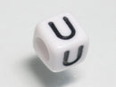 TOKO-BEADS P101-21 Alphabet (U) 6mm P101-21 アルファベット（U） 6mm Asian bead & African bead  Handmade,Lampeork,bead,asia,india,ethnic,parts,accessory,beads とんぼ玉,ビーズ,トンボ玉,アジア,インド,エスニック,手作り,パーツ,アクセサリー