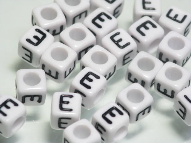 TOKO-BEADS P101-05P Alphabet (20g) (E) 6mm P101-05P アルファベット20ｇ約120個（E） 6mm Asian bead & African bead  Handmade,Lampeork,bead,asia,india,ethnic,parts,accessory,beads とんぼ玉,ビーズ,トンボ玉,アジア,インド,エスニック,手作り,パーツ,アクセサリー