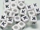 TOKO-BEADS P101-11P Alphabet (20g) (K) 6mm P101-11P アルファベット20ｇ約120個（K） 6mm Asian bead & African bead  Handmade,Lampeork,bead,asia,india,ethnic,parts,accessory,beads とんぼ玉,ビーズ,トンボ玉,アジア,インド,エスニック,手作り,パーツ,アクセサリー