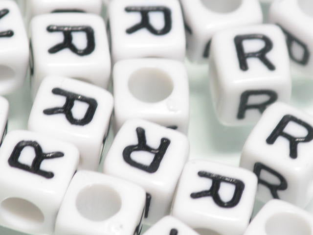 TOKO-BEADS P101-18P Alphabet (20g) (R) 6mm P101-18P アルファベット20ｇ約120個（R） 6mm Asian bead & African bead  Handmade,Lampeork,bead,asia,india,ethnic,parts,accessory,beads とんぼ玉,ビーズ,トンボ玉,アジア,インド,エスニック,手作り,パーツ,アクセサリー
