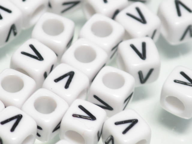 TOKO-BEADS P101-22P Alphabet (20g) (V) 6mm P101-22P アルファベット20ｇ約120個（V） 6mm Asian bead & African bead  Handmade,Lampeork,bead,asia,india,ethnic,parts,accessory,beads とんぼ玉,ビーズ,トンボ玉,アジア,インド,エスニック,手作り,パーツ,アクセサリー