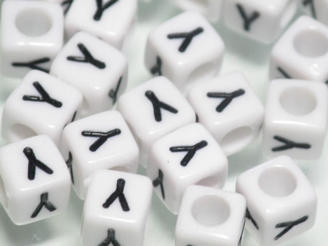 TOKO-BEADS P101-25P Alphabet (20g) (Y) 6mm P101-25P アルファベット20ｇ約120個（Y） 6mm Asian bead & African bead  Handmade,Lampeork,bead,asia,india,ethnic,parts,accessory,beads とんぼ玉,ビーズ,トンボ玉,アジア,インド,エスニック,手作り,パーツ,アクセサリー