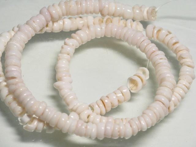 | TOKO-BEADS |PB014-01 プカシェル（連） 4.5~5mmとんぼ玉,ビーズ,トンボ玉,アジア,インド,エスニック,手作り,パーツ,アクセサリー