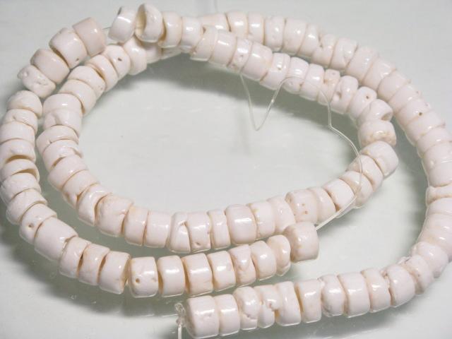 | TOKO-BEADS |PB014-05 プカシェル（連） 7~7.5mmとんぼ玉,ビーズ,トンボ玉,アジア,インド,エスニック,手作り,パーツ,アクセサリー