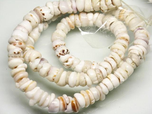 | TOKO-BEADS |PB014-12 プカシェル（連） 6.5~7.5mmとんぼ玉,ビーズ,トンボ玉,アジア,インド,エスニック,手作り,パーツ,アクセサリー