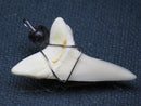 TOKO-BEADS PB016-27 Shark Tooth (Maco Shark with wire LL) 38mm PB016-27 サメの歯（アオザメ ワイヤー付 LL） 38mm Asian bead & African bead  Handmade,Lampeork,bead,asia,india,ethnic,parts,accessory,beads とんぼ玉,ビーズ,トンボ玉,アジア,インド,エスニック,手作り,パーツ,アクセサリー
