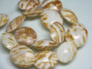 TOKO-BEADS PB018-01N Shell bead (strand) 17~22mm PB018-01N シェルビーズ（連） 17~22mm Asian bead & African bead  Handmade,Lampeork,bead,asia,india,ethnic,parts,accessory,beads とんぼ玉,ビーズ,トンボ玉,アジア,インド,エスニック,手作り,パーツ,アクセサリー