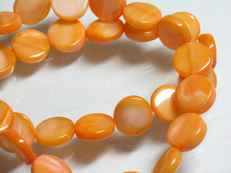 TOKO-BEADS PB019-07N Shell bead (strand) 11mm PB019-07N コイン型シェルビーズ（連） 11mm Asian bead & African bead  Handmade,Lampeork,bead,asia,india,ethnic,parts,accessory,beads とんぼ玉,ビーズ,トンボ玉,アジア,インド,エスニック,手作り,パーツ,アクセサリー
