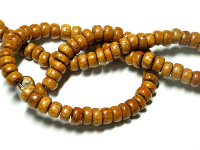 | TOKO-BEADS |PW002N-03 ウッドビーズ（連） 7.5mmとんぼ玉,ビーズ,トンボ玉,アジア,インド,エスニック,手作り,パーツ,アクセサリー