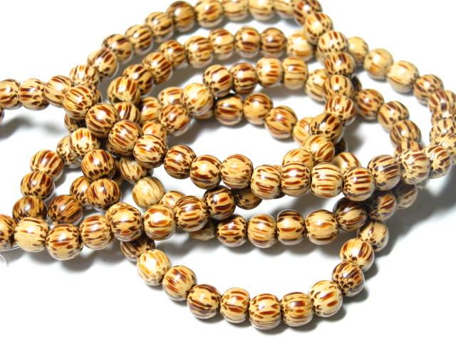 | TOKO-BEADS |PW002N-12 ココナッツビーズ（連） 6.5mmとんぼ玉,ビーズ,トンボ玉,アジア,インド,エスニック,手作り,パーツ,アクセサリー