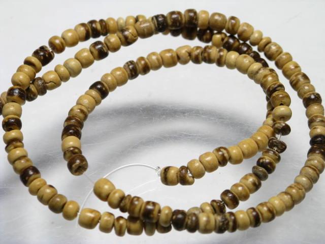 | TOKO-BEADS |PW003N-04 ココナッツビーズ（連） 3.5mmとんぼ玉,ビーズ,トンボ玉,アジア,インド,エスニック,手作り,パーツ,アクセサリー