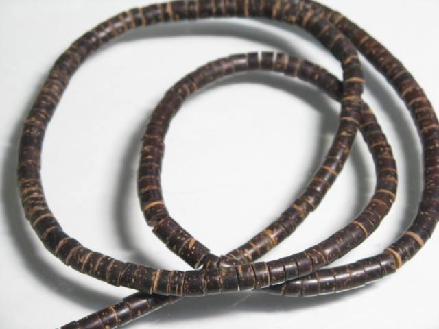 | TOKO-BEADS |PW004N-06 ココナッツビーズ（連） 5.5mmとんぼ玉,ビーズ,トンボ玉,アジア,インド,エスニック,手作り,パーツ,アクセサリー