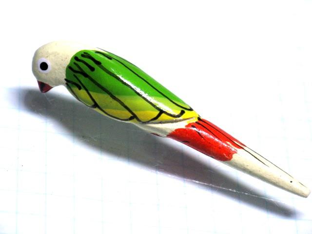 TOKO-BEADS PW006-09 Wooden Charm 55mm PW006-09 ウッドチャーム（オウム） 55mm Asian bead & African bead  Handmade,Lampeork,bead,asia,india,ethnic,parts,accessory,beads とんぼ玉,ビーズ,トンボ玉,アジア,インド,エスニック,手作り,パーツ,アクセサリー